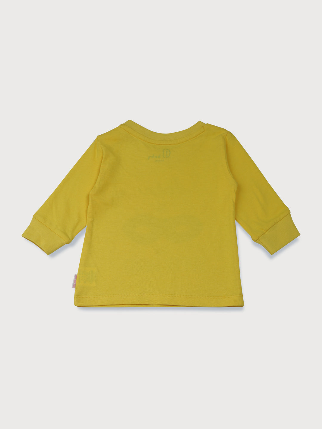 Baby Girls Yellow Printed Cotton Co Ordinated