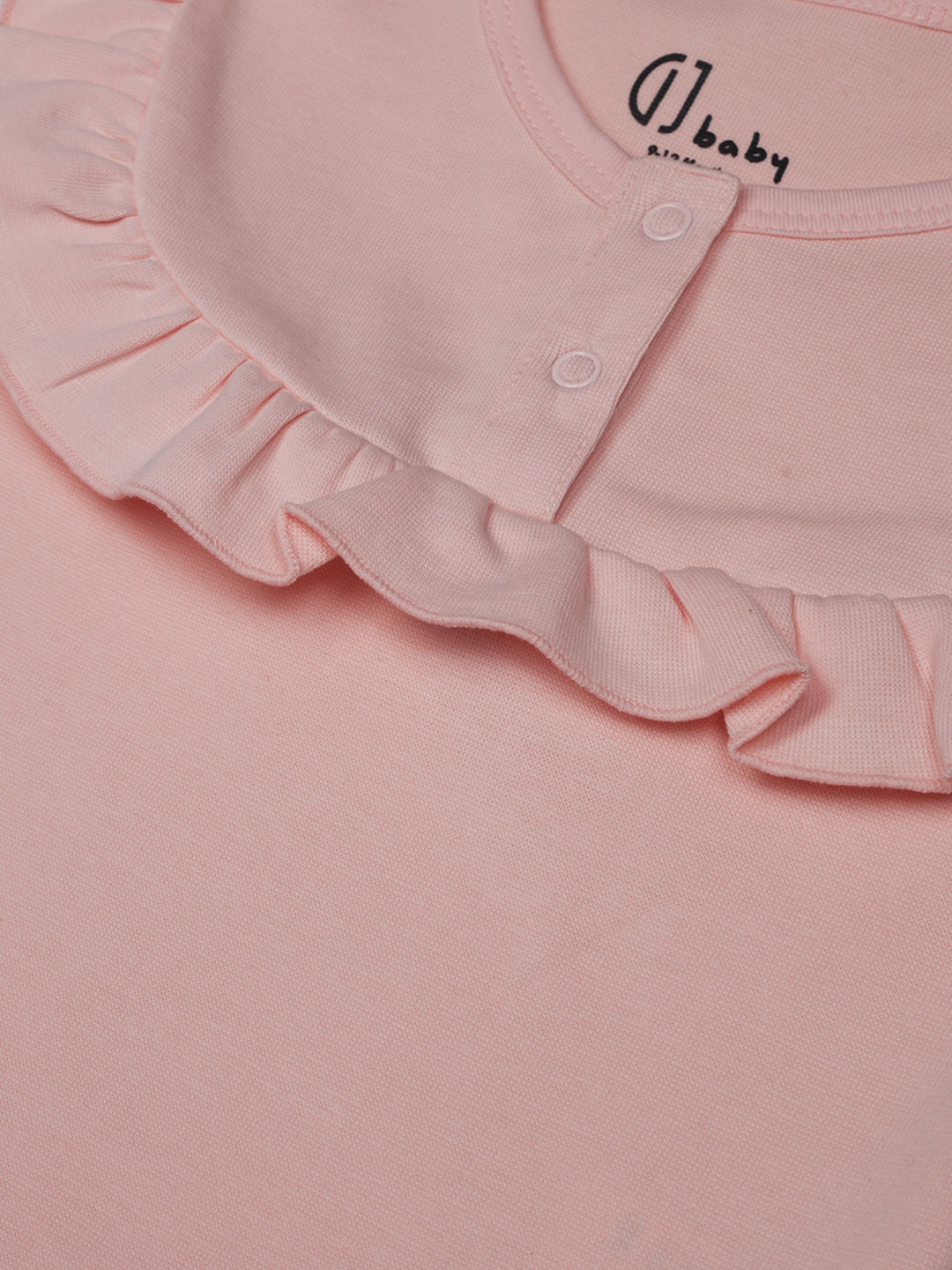 Gj Baby Girls Pink Solid Cotton Cordinate Half Sleeves