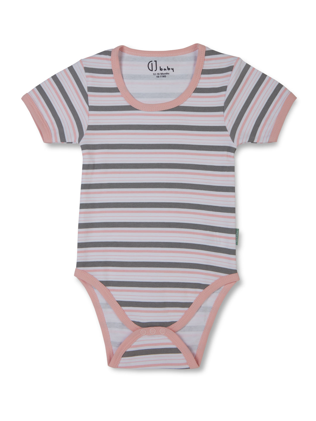 Baby Boys pink multi knitted stripe printed rompers