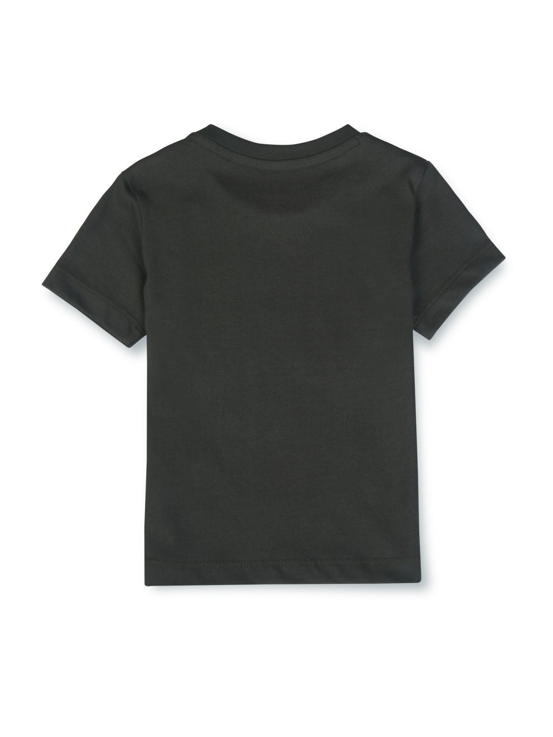 Baby Boys Green Round Neck Knitted Cotton Printed T-Shirt